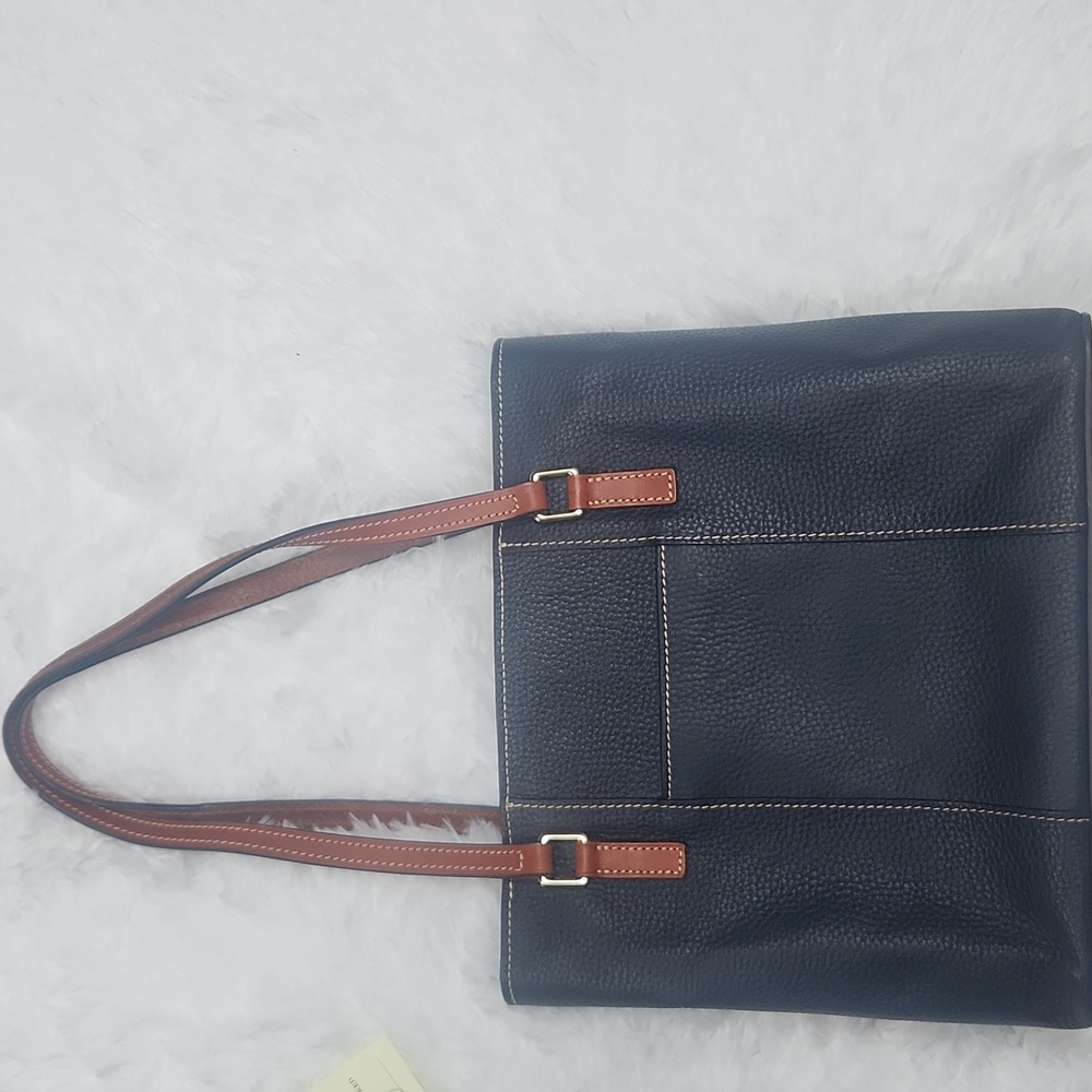 Dooney & Bourke Navy and Brown Tote MINT CONDITION, NEVER USED - Picture 5 of 7